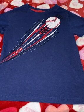 Lightning Bug Boys Size 5 Baseball Shirt